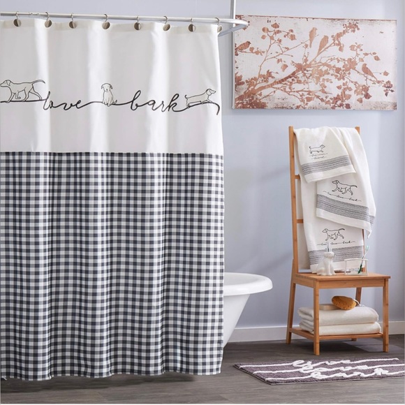 Tenda Doccia SKL Home Mori In Poliestere | Blush | 70x72 Pollici | Design A Medaglioni Con Peso Inferiore